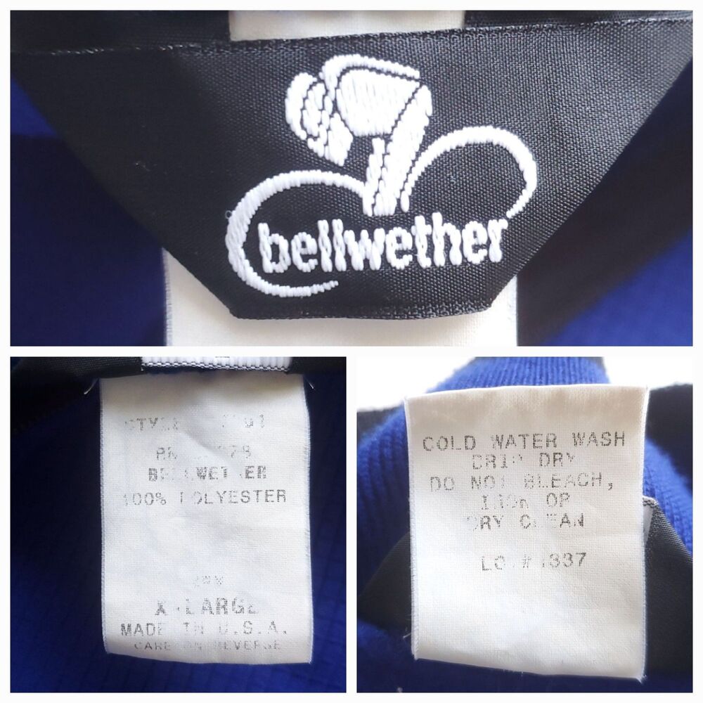 Vintage Bellwether Cycling Jersey XL Blue Full Zip Long Sleeve Polyester - Picture 6 of 11